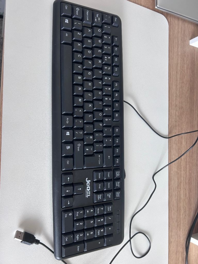 Jeodal USB Wired Keyboard – Black, Good Condition
