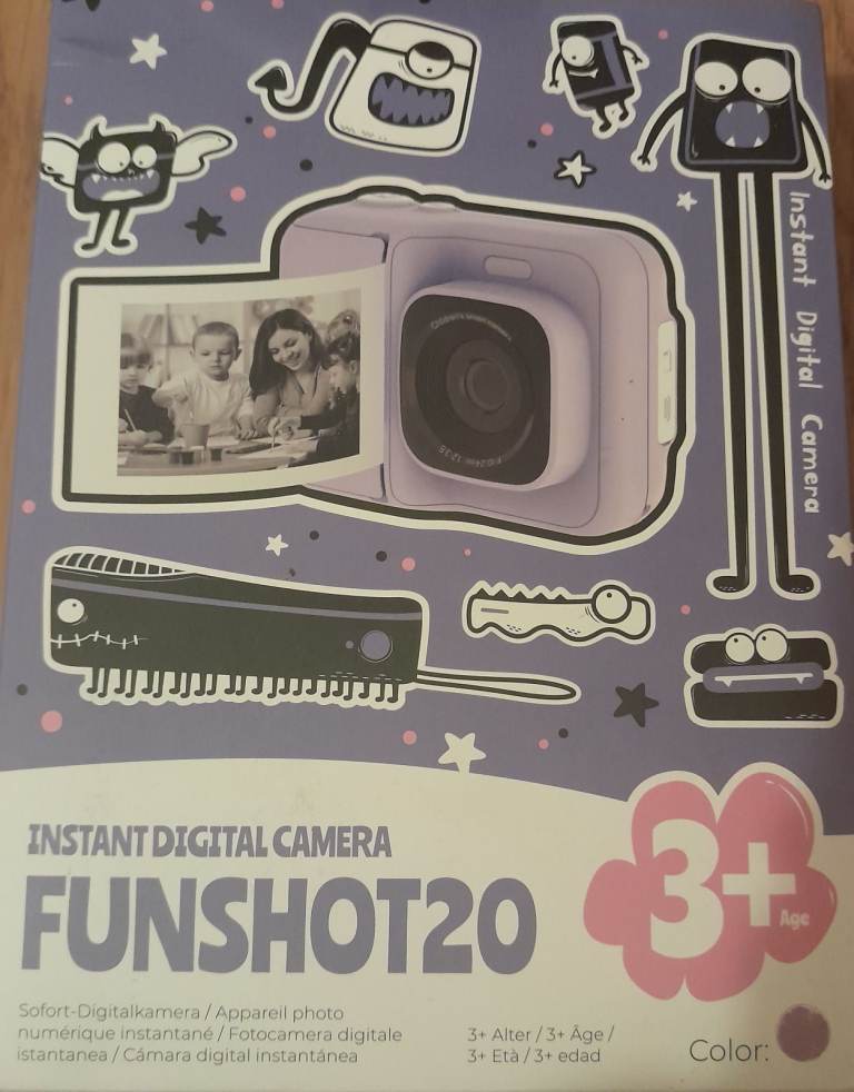 Funshot FUNSHOT20 Instant Digital Camera for Kids - New, Purple