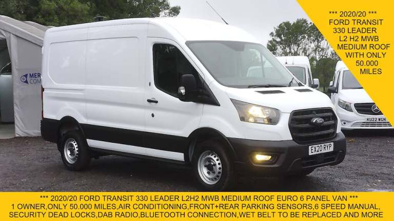 2020 Ford Transit 330 L2 H2 MWB MEDIUM ROOF IN WITH ONLY 50.000 MILES,AIR CONDITIONING,PARKIN Pan...
