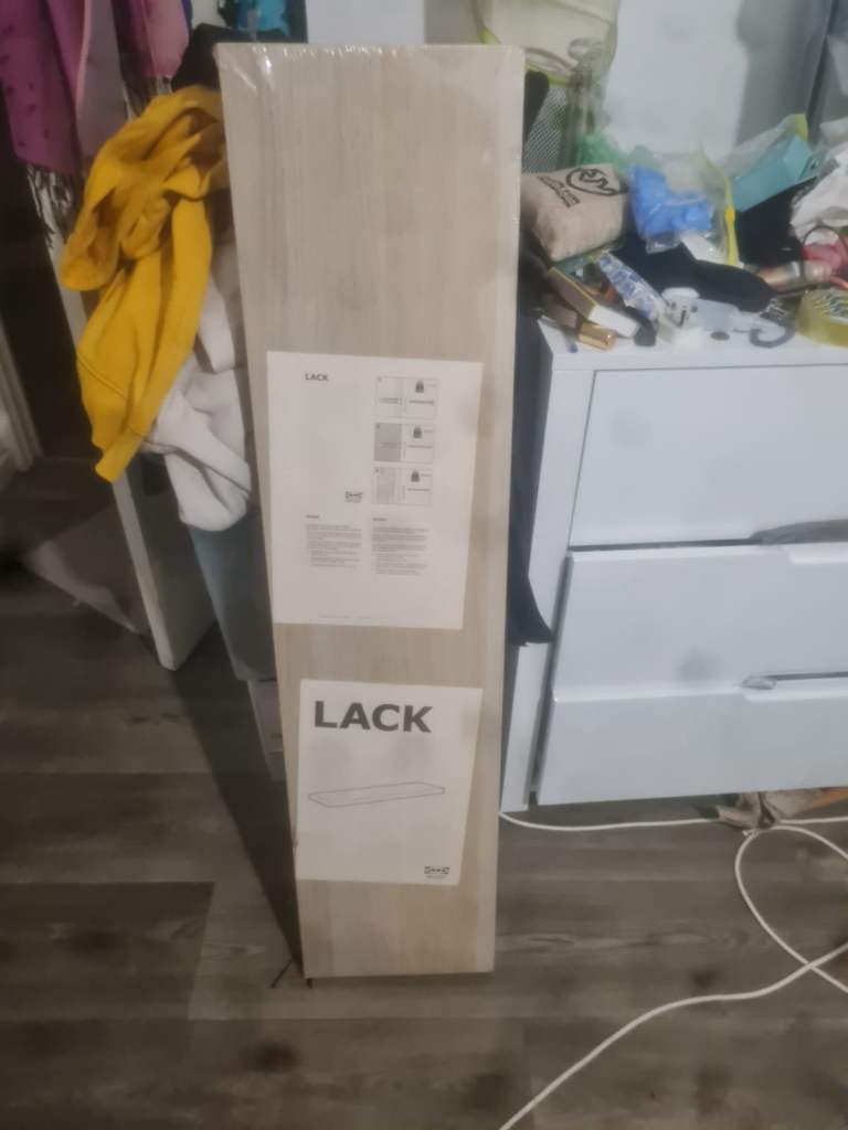 Brand New IKEA LACK Wall Shelf – Beige, Still Boxed