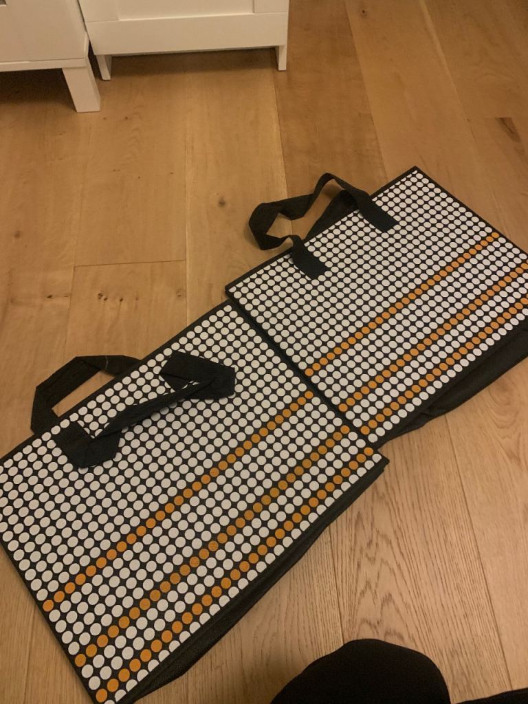 2 hard cased storage / shopping bags