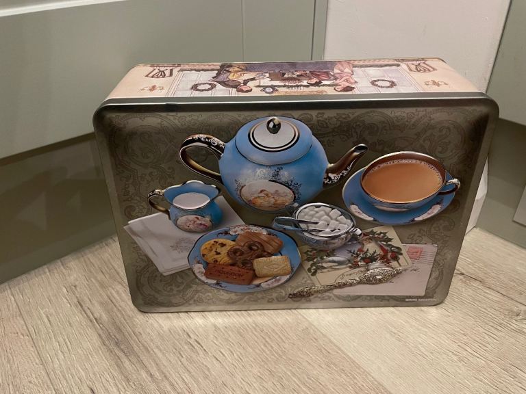 image for Tea Themed Biscuit Tin