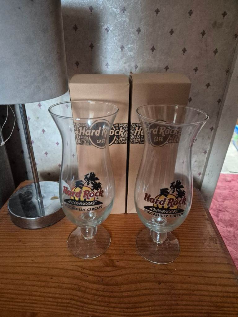 Hard Rock Cafe Hurricane Glasses