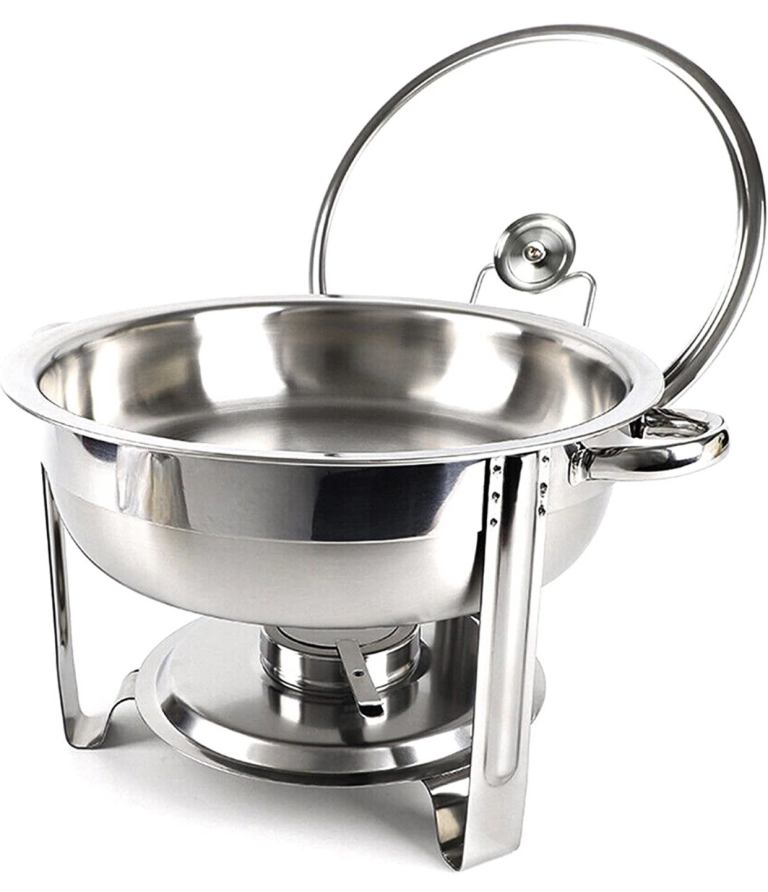 Stainless Steel Round Chafing Dish 4.5 Litres Food Warmer Party Buffet