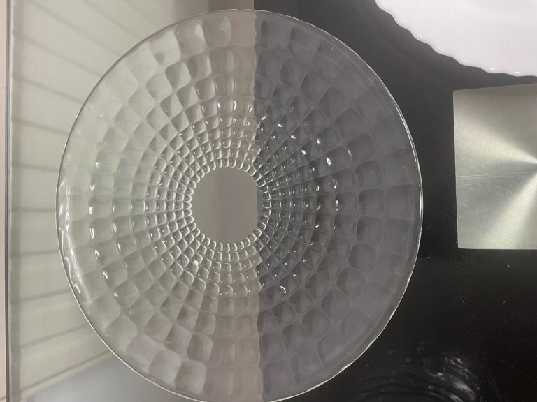 image for Large Textured Glass Serving Plate – 32cm
