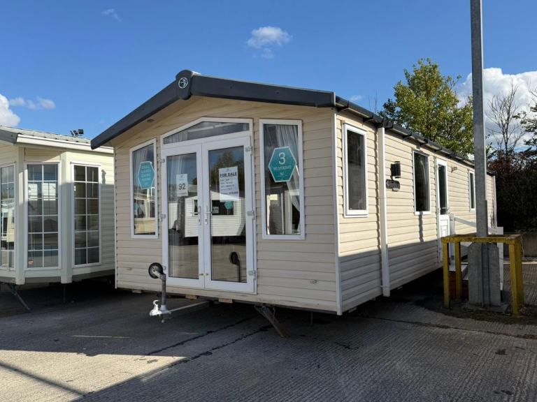 3 Bed 38x12 Static Caravan - DG, CH, French Doors, Sofas - Offsite / Self Build