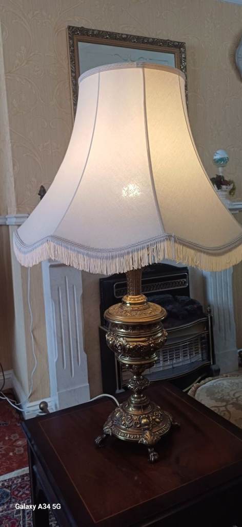 Table Lamp with shade and table excellent condition 
