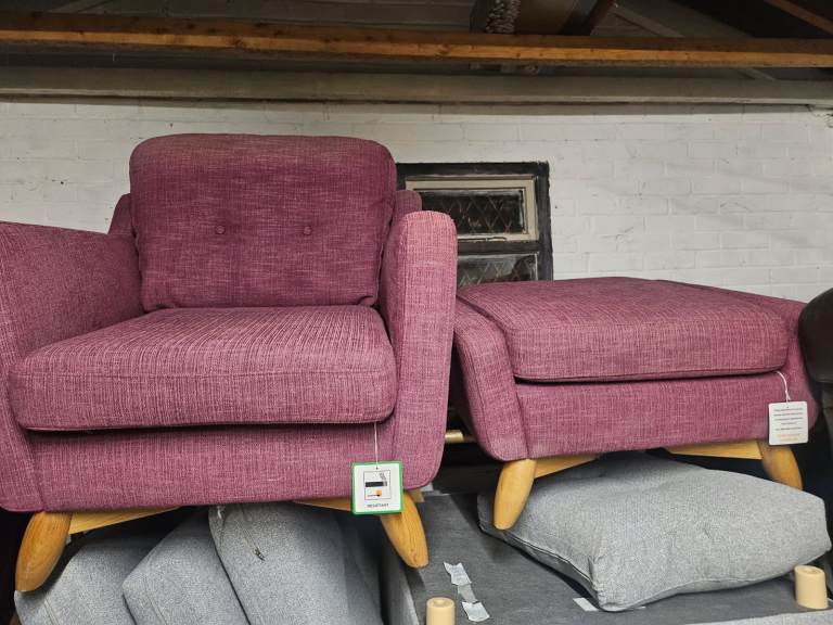 Exdisplay ercol armchair & footstool stunning quality 