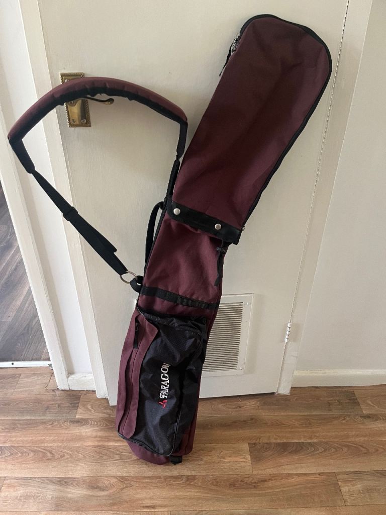Paragon Golf Bag - Burgundy and Black, Good Condition