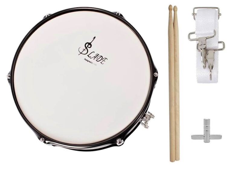 Professional Snare Drum Head 14 Inch with Drumstick Drum Key Strap for Student Band
