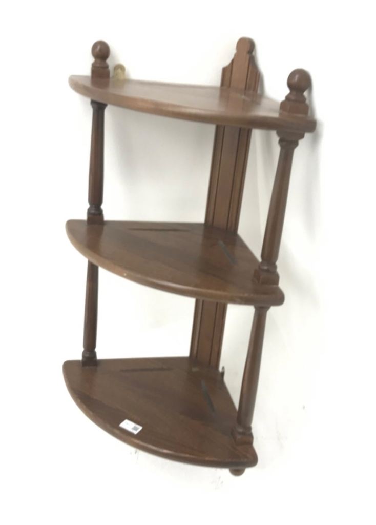 Ercol corner wall shelves shelving Colonial 