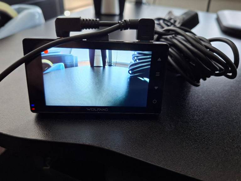 Wolfang Dash Cam Front and Rear 2.5K - 3 in LCD Display - Super Night Vision - Loop Recording