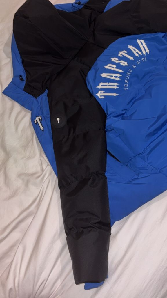 Men's Large Trapstar Puffer Jacket – Blue, Polyester, Like New