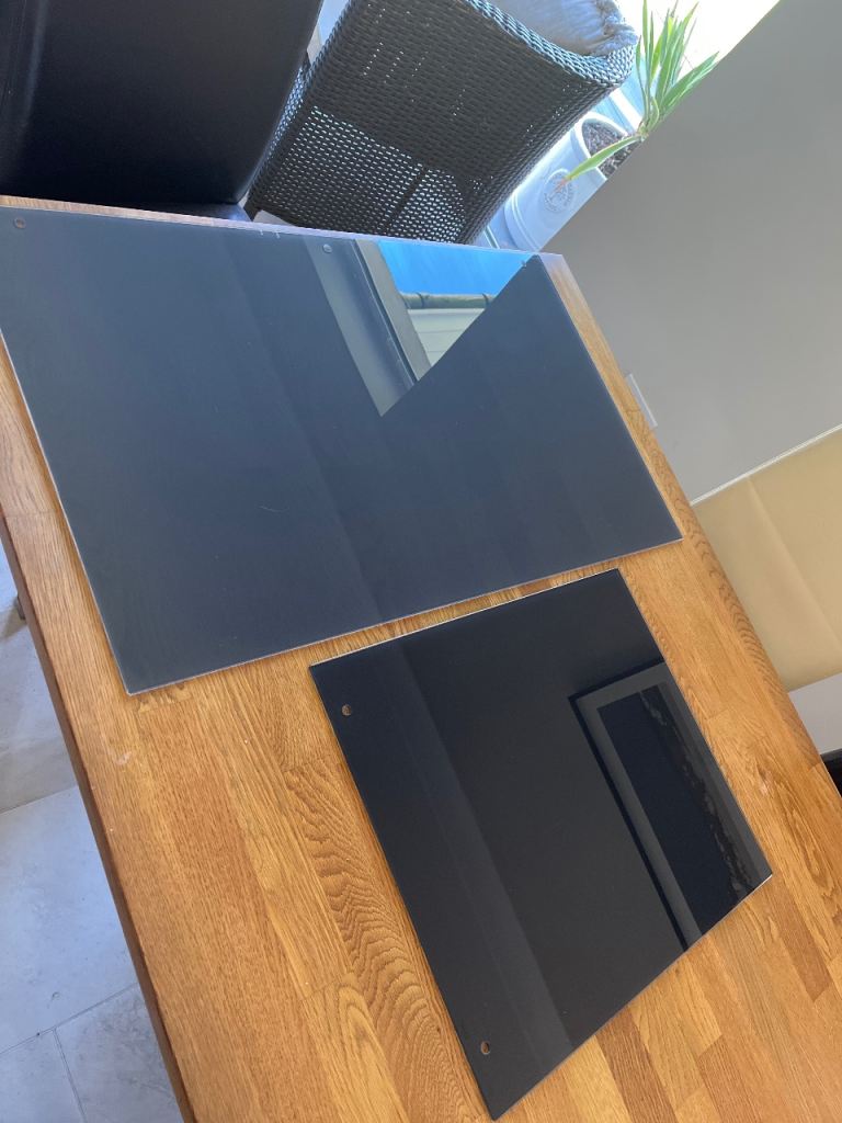 Smoked glass tops for ikea malm furniture x 2