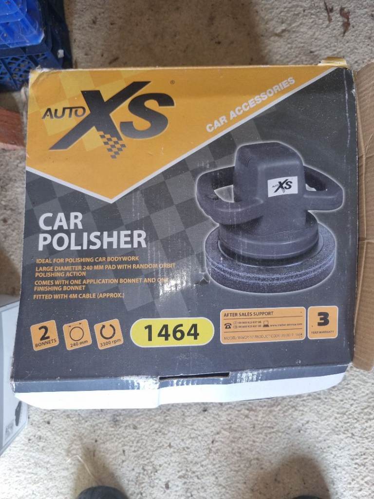 Auto XS car polisher with mop heads