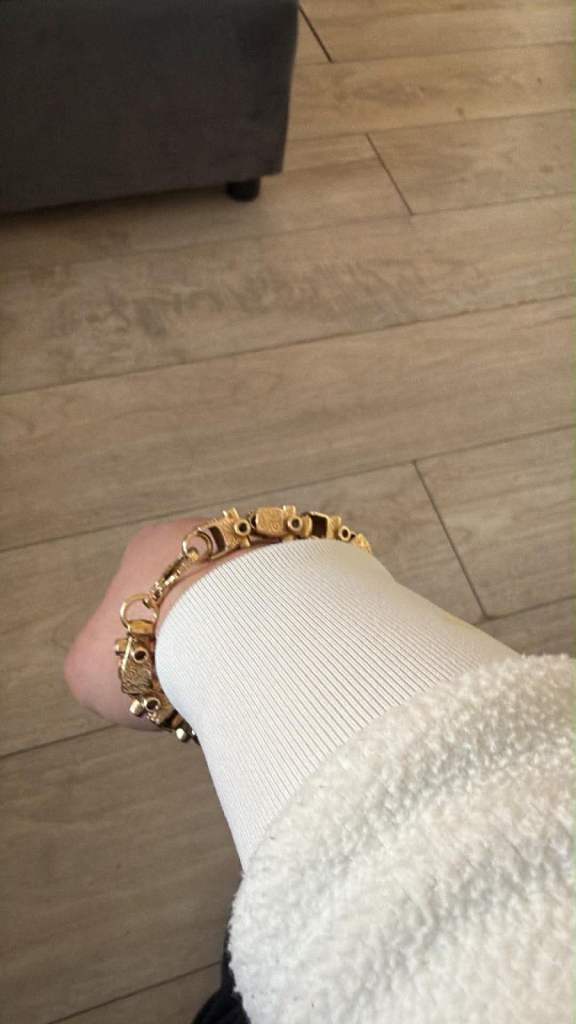 9k gold Lego bracelet 56.1g