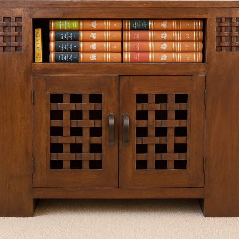image for Antique style cabinet solid wood