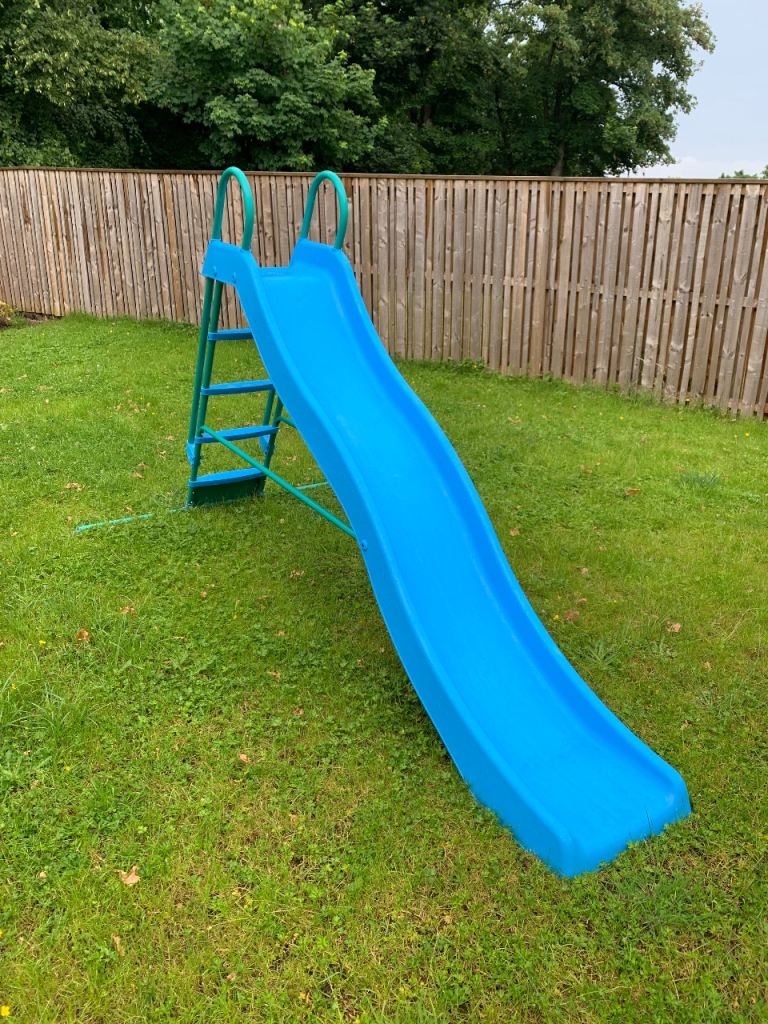 Chad Valley 9ft Kids Wavy Garden Slide - Blue - Excellent Condition 