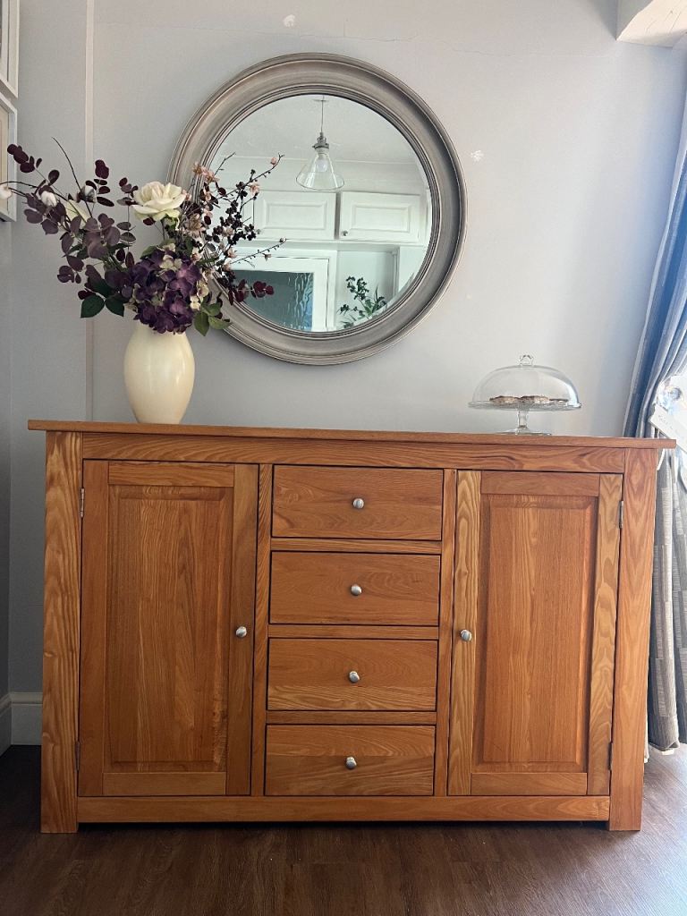 Lovely Large Solid Oak Sideboard Cupboard