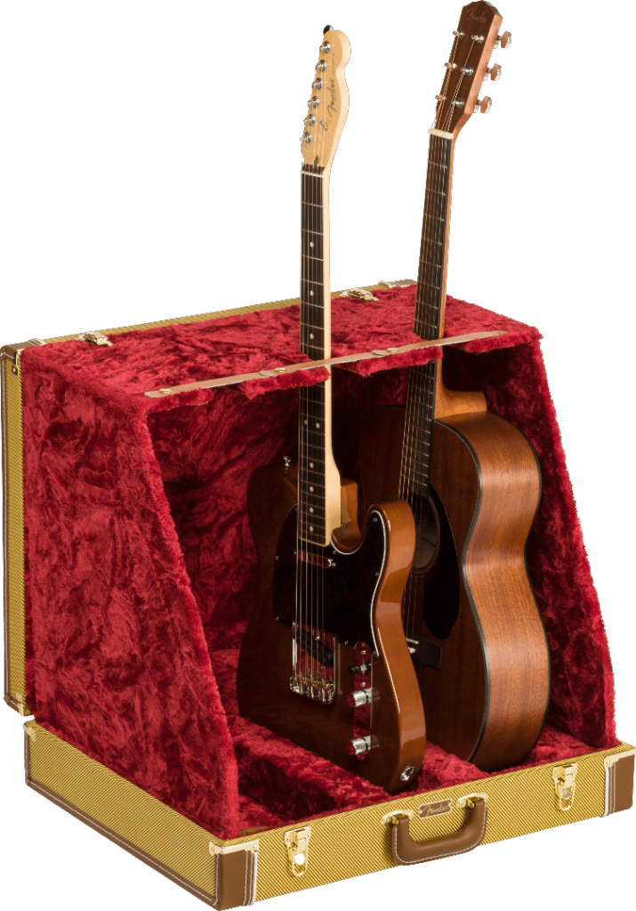 Tough But Plush Fender Folding 3-Guitar Stand