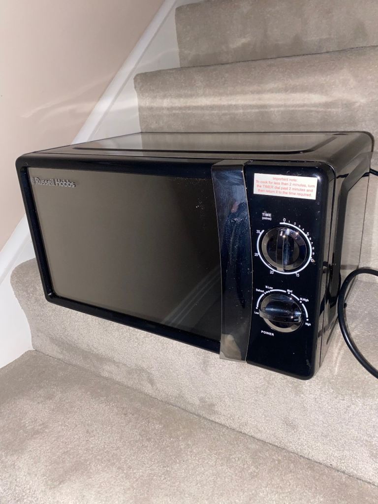 Russell Hobbs black microwave mirrored door 