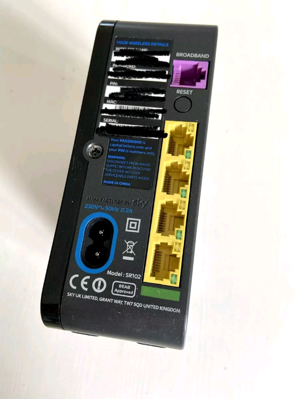 Sky SR102 Wireless Router Broadband Box Hub