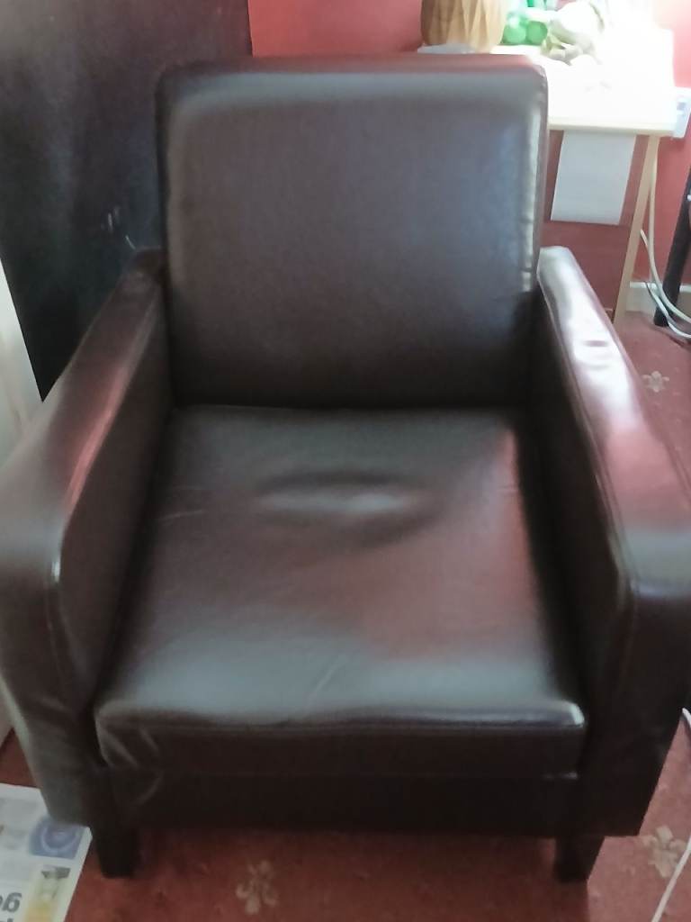 image for Brown Faux Leather Chair
