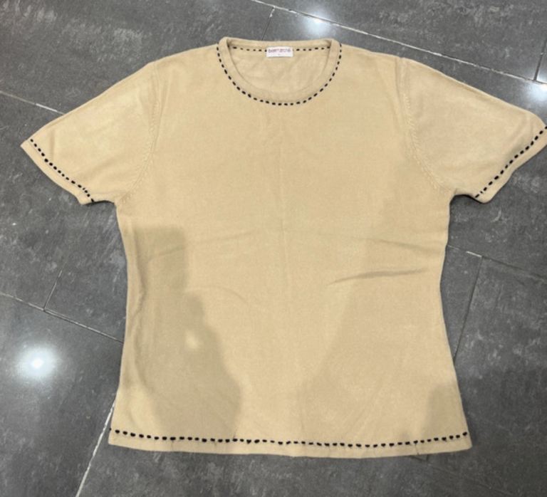  Ladies short sleeve knitted top 
