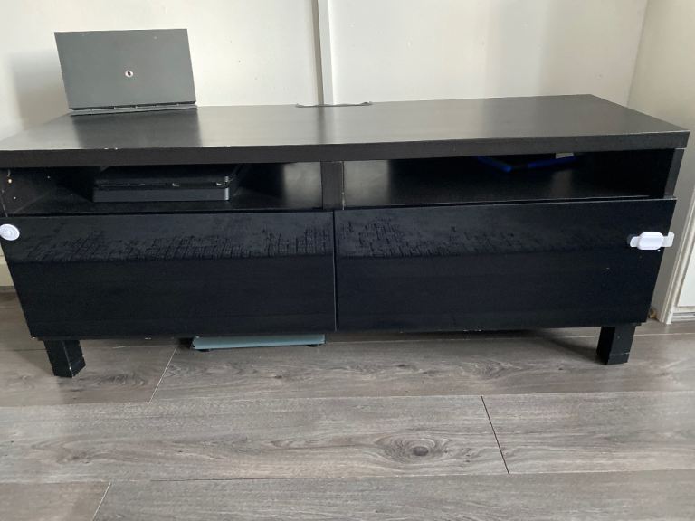 Ikea Black gloss Tv unit