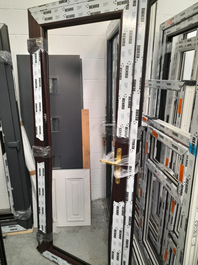 Rehau Rosewood Door - NEW