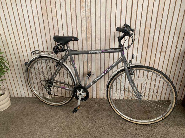 Vintage British Eagle Richmond Men's Hybrid City Bike – Grey/Purple – Used/TLC