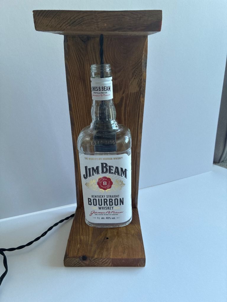 Handmade lamp made from pallet 