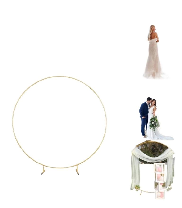 Wedding Arch Stand Arch Metal Wedding Balloon Arch Stand Circular Party Decoration Backdrop