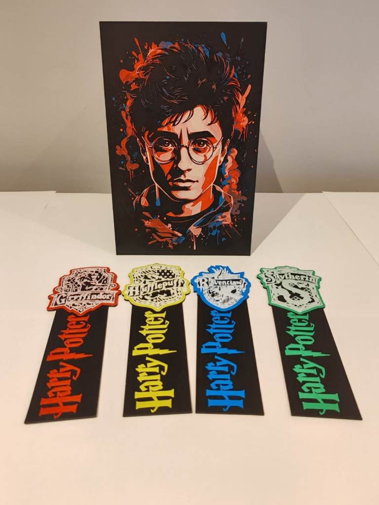 Harry Potter bookmarks, 3D printed