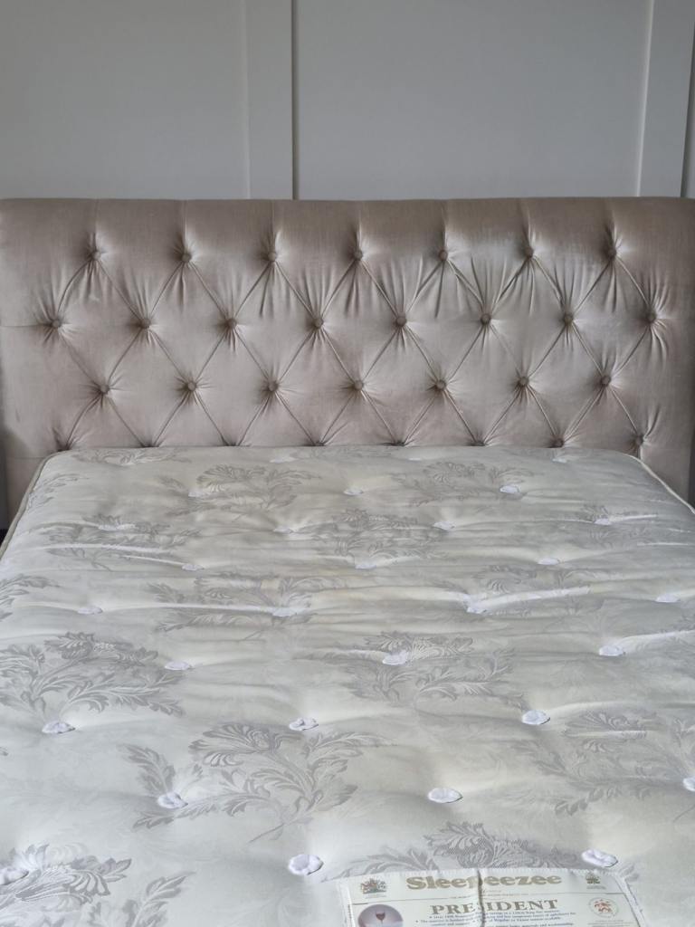 Double bed including mattress and headboard