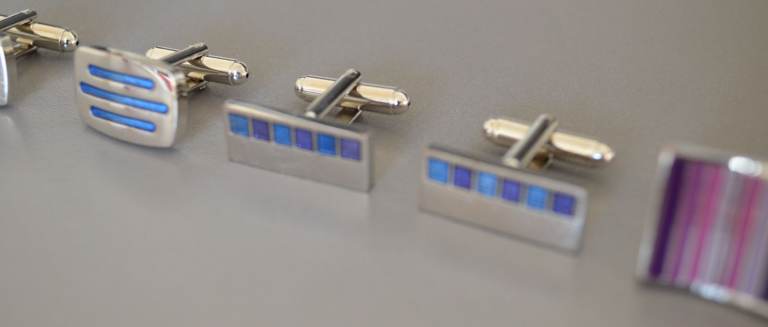 Cufflinks Smart metallic. Three pairs – post or collect