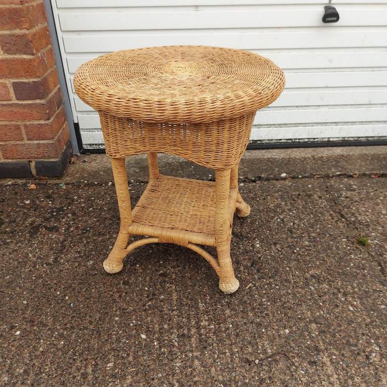 Wicker conservatory side table 