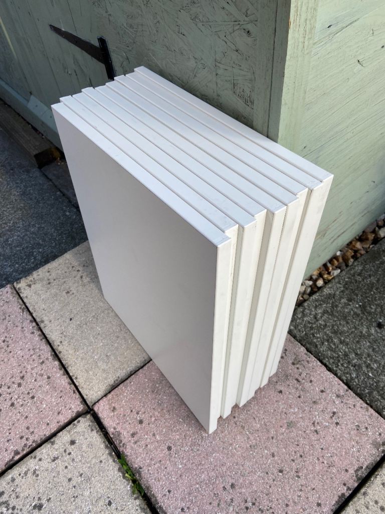 9 white melamine kitchen panels/ doors new