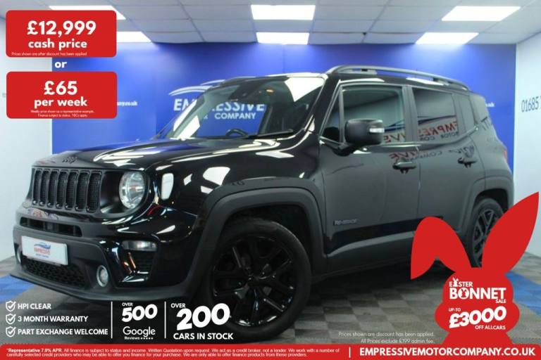 2020 70 JEEP RENEGADE 1.0 GSE T3 NIGHT EAGLE SUV 5DR PETROL MANUAL EURO 6 (S/S) 