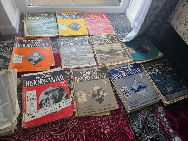 Vintage war magazines and books
