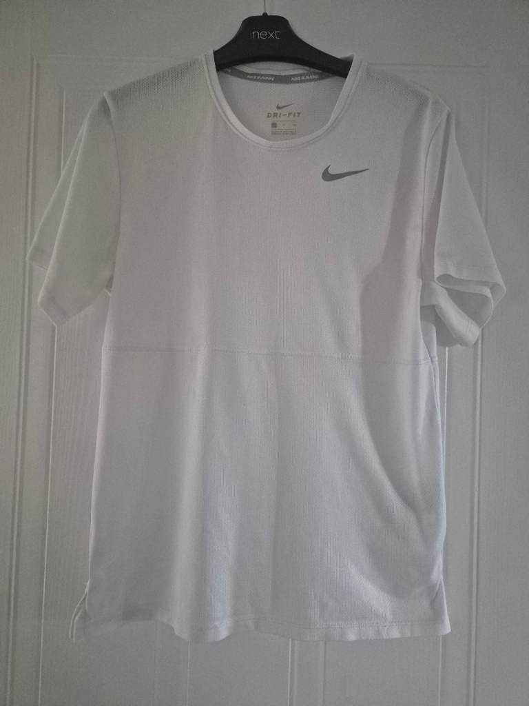 Nike Dri-Fit Running T-Shirt - White, Good Condition