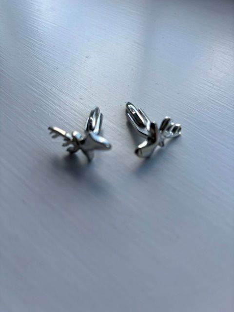 Polished Metal Stag Head Cufflinks – As Good As New