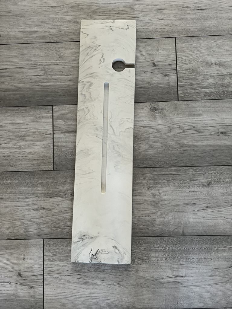 Over Bath tray marble effect with wine holder Relax in style