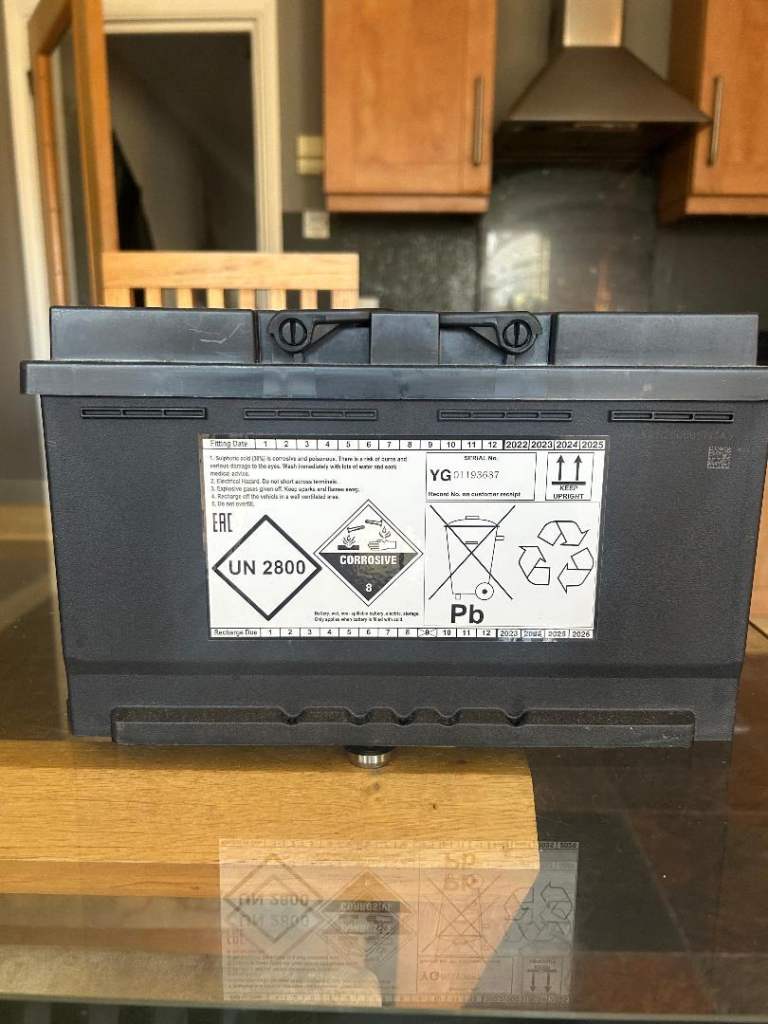 New Halfords AGM115 Start/Stop 12V Car Battery