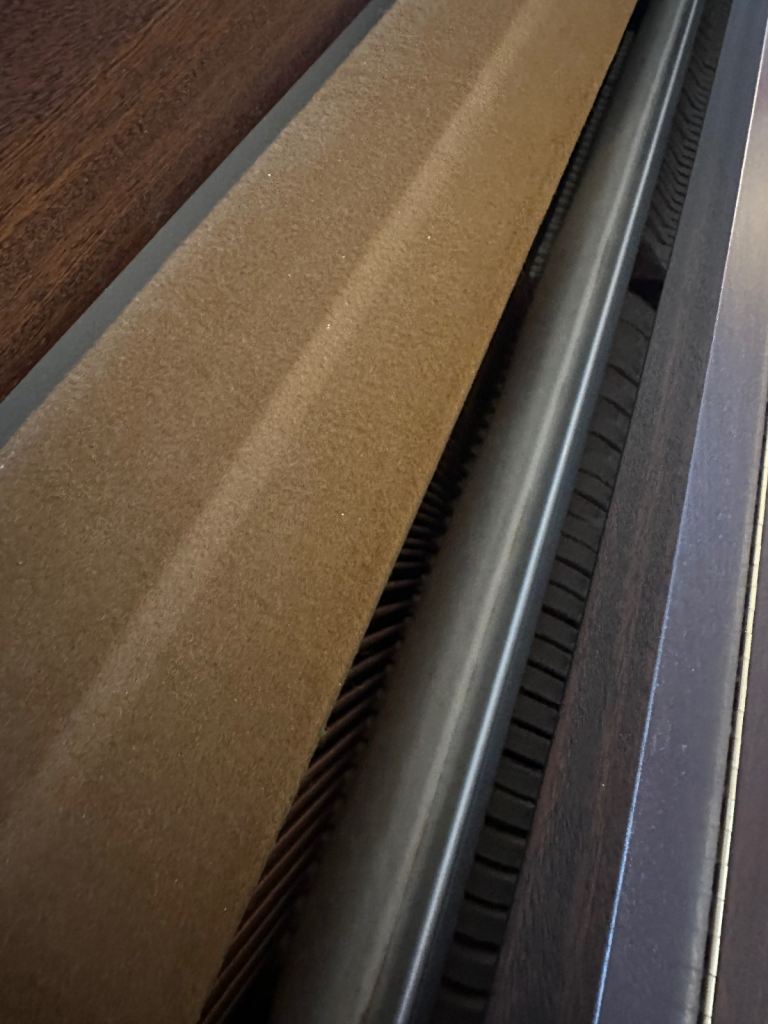 REDUCED - Stunning KEMBLE CLASSIC Satin Mahogany Upright Piano and Hinged Piano Stool - Like New