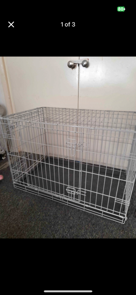 Large Metal Pet Crate with Removable Tray from pets at home 