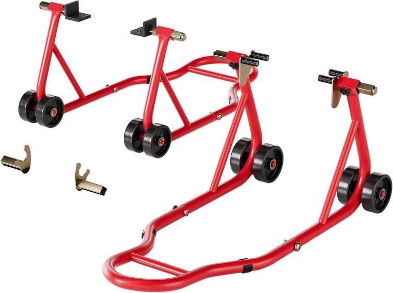 Brand New Motorcycle Front and Rear Paddock Lift Stand Set