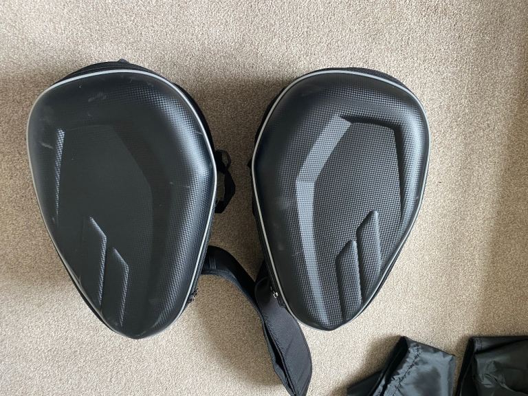 Motorbike throw over hard case panniers 