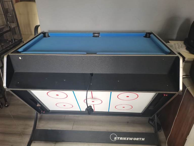 Pool table with football and air hockey in 1