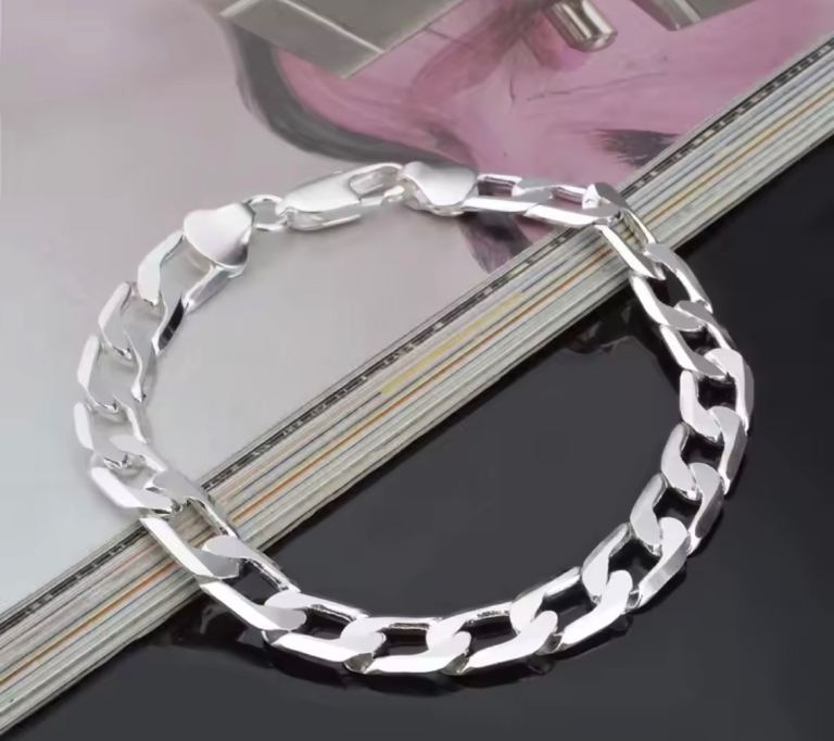 image for Men’s 12mm 23cm silver 925 bracelet 